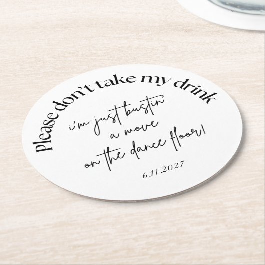 Nimm bitte nicht meinen Untersetzer zu Gastgeschen (Angewinkelt)