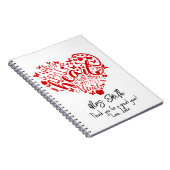 Nimm das große Herz Lehrer Apple Dankeschön Notebo Notizblock (Rechte Seite)