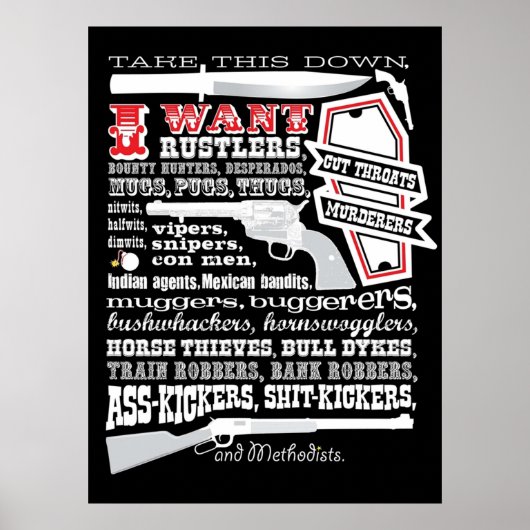 Nimm das hier runter, ich Wollte Klingen Poster (Vorne)