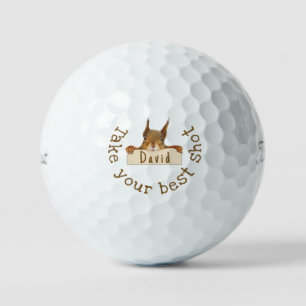 Nimm dein bestes Shooting Custom Funny Squirrel Golfball