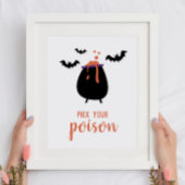 Nimm dein Gift. Niedliches Halloween-Party Poster