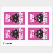 Nimm deine kleinen Hände von meinem Uterusaufklebe Rechteckiger Aufkleber (Blatt)