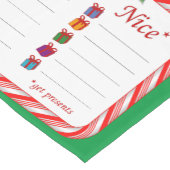 Nimm deine Plätze naughty oder Nice Kurzer Tischläufer (Ecke)