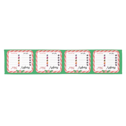 Nimm deine Plätze naughty oder Nice Kurzer Tischläufer (Horizontal)