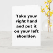 Nimm deine rechte Hand und lege sie auf deinen lin Karte (Gelbe Blume)
