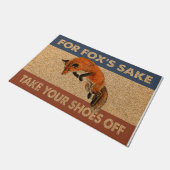 Nimm deine Schuhe von der Matte, Willkommensfox Fußmatte (Schrägansicht)