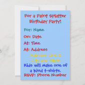 Nimm deinen Smock! Einladungen zum Geburtstag (Rückseite)