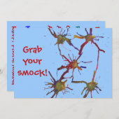 Nimm deinen Smock! Einladungen zum Geburtstag (Vorne/Hinten)