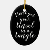 Nimm deinen Tinkel nicht in einem Dreieck lustig Keramik Ornament (Vorne)