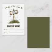 Nimm den Köder! Worm Guessing Game Mitteilungskarte (Vorne/Hinten)