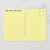 Nimm den Kuchen! Vintager Dank Feiertagspostkarte (Rückseite)