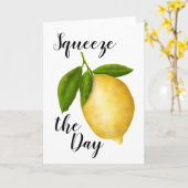 Nimm den Tag! Lemon Grußkarte Karte (Gelbe Blume)