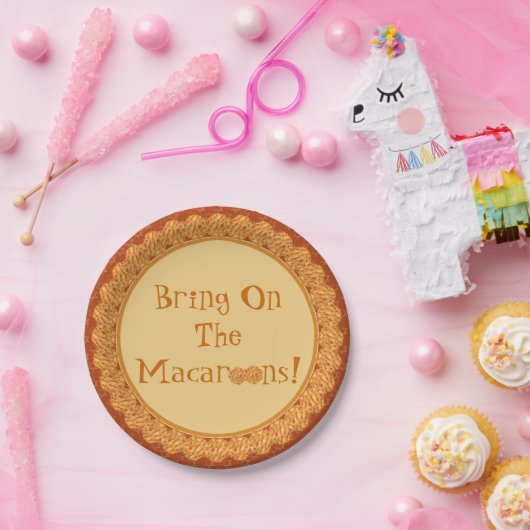 Nimm die Macaroons an! Melaminplatte Pappteller (Party)