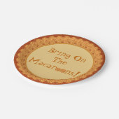 Nimm die Macaroons an! Melaminplatte Pappteller (Schrägansicht)