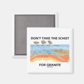 Nimm die Schere nicht für Granit (Geologie-Spaß) Magnet (Vorderseite/Rückseite)