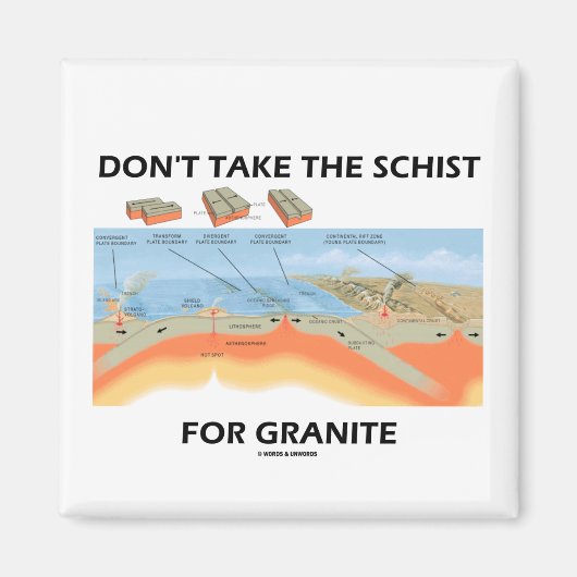 Nimm die Schere nicht für Granit (Geologie-Spaß) Magnet (Vorne)