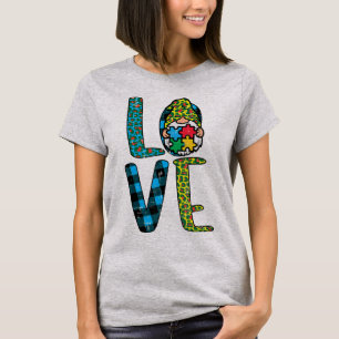 Nimm diese niedliche Leopard Karierte Liebe Nordic T-Shirt