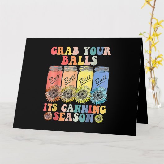 Nimm dir die Bälle der Saison, in der Hippie konse Karte (Gelbe Blume)