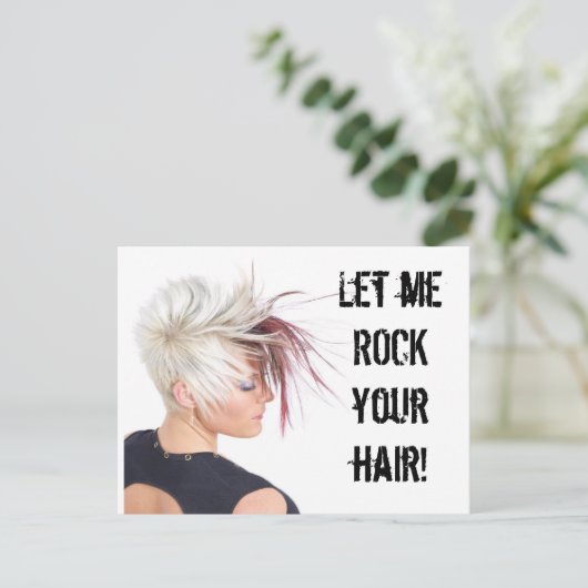 Nimm dir die Haare!!! Postkarte (Stehend Vorderseite)