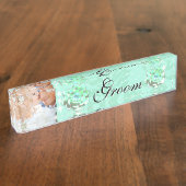 Nimm dir die süße Hochzeit deines Fotos auf. Namensplakette (Seite)