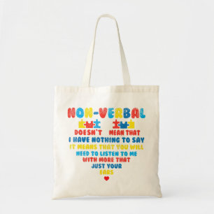 Nimm dir dieses niedliche Nonverbal Heart Puzzle L Tragetasche