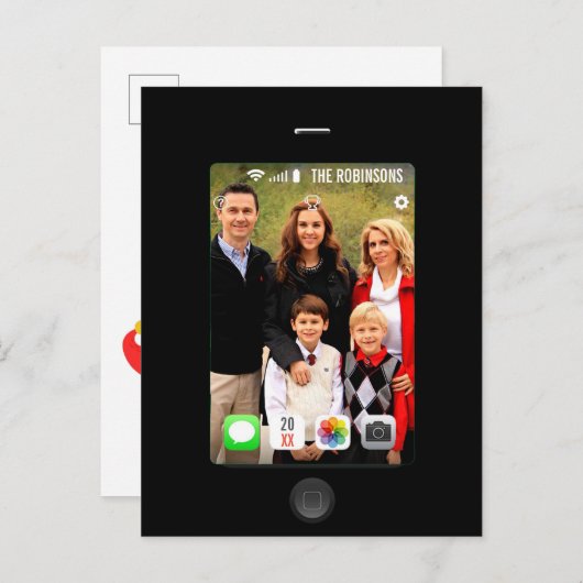 Nimm dir ein fröhliches Weihnachtsfest ein Foto! Ankündigungspostkarte (Vorne/Hinten)