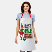 Nimm dir eine fröhliche kleine Weihnachtszeit-Schü Schürze (Getragen)