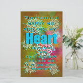 Nimm dir mein Herz Briefpapier (Stehend Vorderseite)