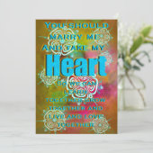 Nimm dir mein Herz Einladung (Stehend Vorderseite)