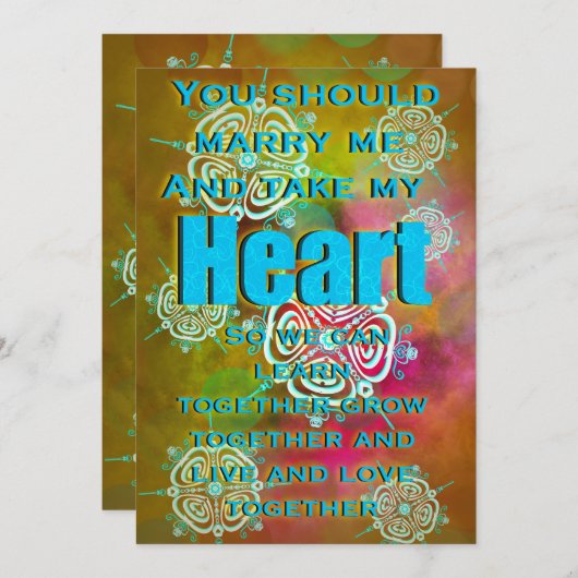 Nimm dir mein Herz Einladung (Vorne/Hinten)