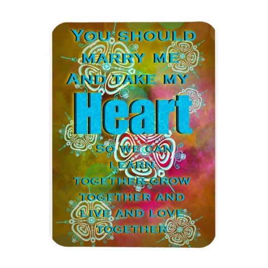 Nimm dir mein Herz Magnet (Vertikal)