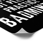 Nimm dir Zeit, Badminton-Trainingsplatz-Training D Poster (Ecke)