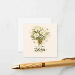 Nimm dir Zeit zum Blühen Bouquet-Design Begleitkarte