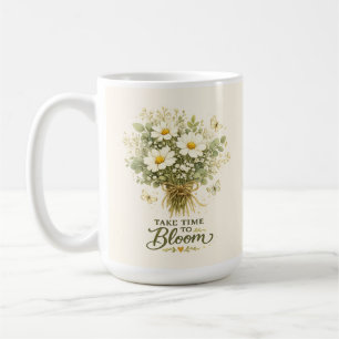Nimm dir Zeit zum Blühen Bouquet-Design Kaffeetasse