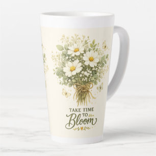Nimm dir Zeit zum Blühen Bouquet-Design Milchtasse
