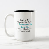 Nimm eine Ableitung Finde maximales Potenzial Math Zweifarbige Tasse (Links)