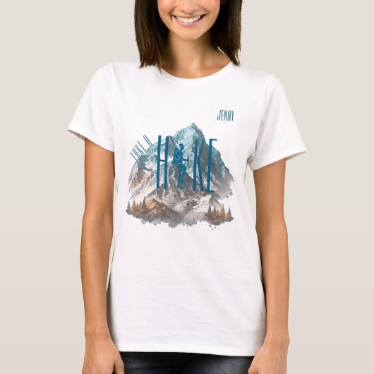 "Nimm eine Wanderung" individuell einstellbar T-Shirt (Vorderseite)
