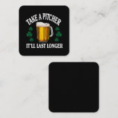 Nimm einen Pitcher, der länger dauern wird Quadratische Visitenkarte (Vorne/Hinten)