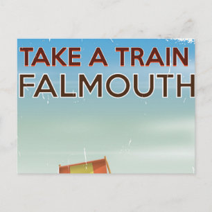 Nimm einen Zug Falmouth Cornwall Urlaubs Poster Postkarte