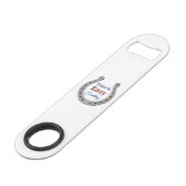 Nimm es einfach Cowboy Speed Flaschenöffner (Rückseite Schrägansicht)