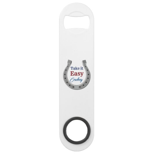 Nimm es einfach Cowboy Speed Flaschenöffner (Vorderseite)