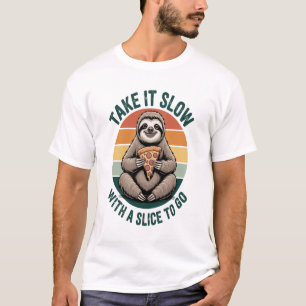 Nimm es langsam mit einer Scheibe zum Mitnehmen T-Shirt
