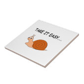 Nimm es leicht Niedlichen Cartoon Snail Fliese (Seite)