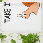 Nimm es leicht Niedlichen Cartoon Snail Geschirrtuch (Gefaltet)