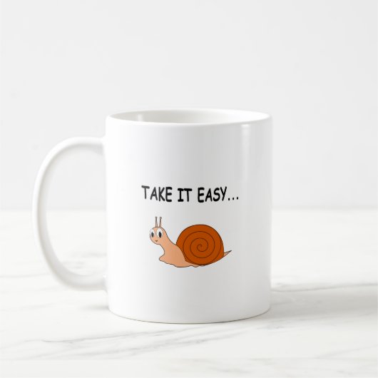 Nimm es leicht Niedlichen Cartoon Snail Kaffeetasse (Links)