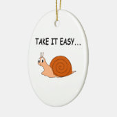 Nimm es leicht Niedlichen Cartoon Snail Keramikornament (Links)