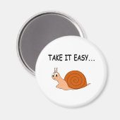 Nimm es leicht Niedlichen Cartoon Snail Magnet (Vorderseite/Rückseite)