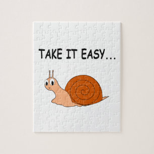 Nimm es leicht Niedlichen Cartoon Snail Puzzle