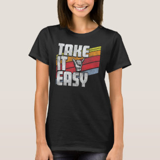 Nimm es leicht Retro Outdoor Camping Wandern Männe T-Shirt