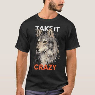 Nimm es mit den verrückten Klassikern der Schwarze T-Shirt